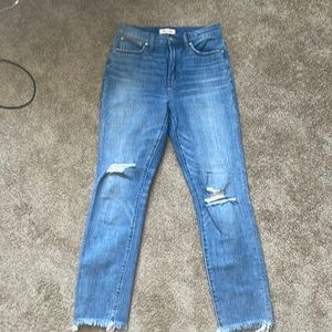 Madewell perfect vintage jeans.